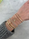 Bracelet à épingles de sûreté avec diamants