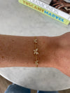 Bracelet papillon à trois diamants