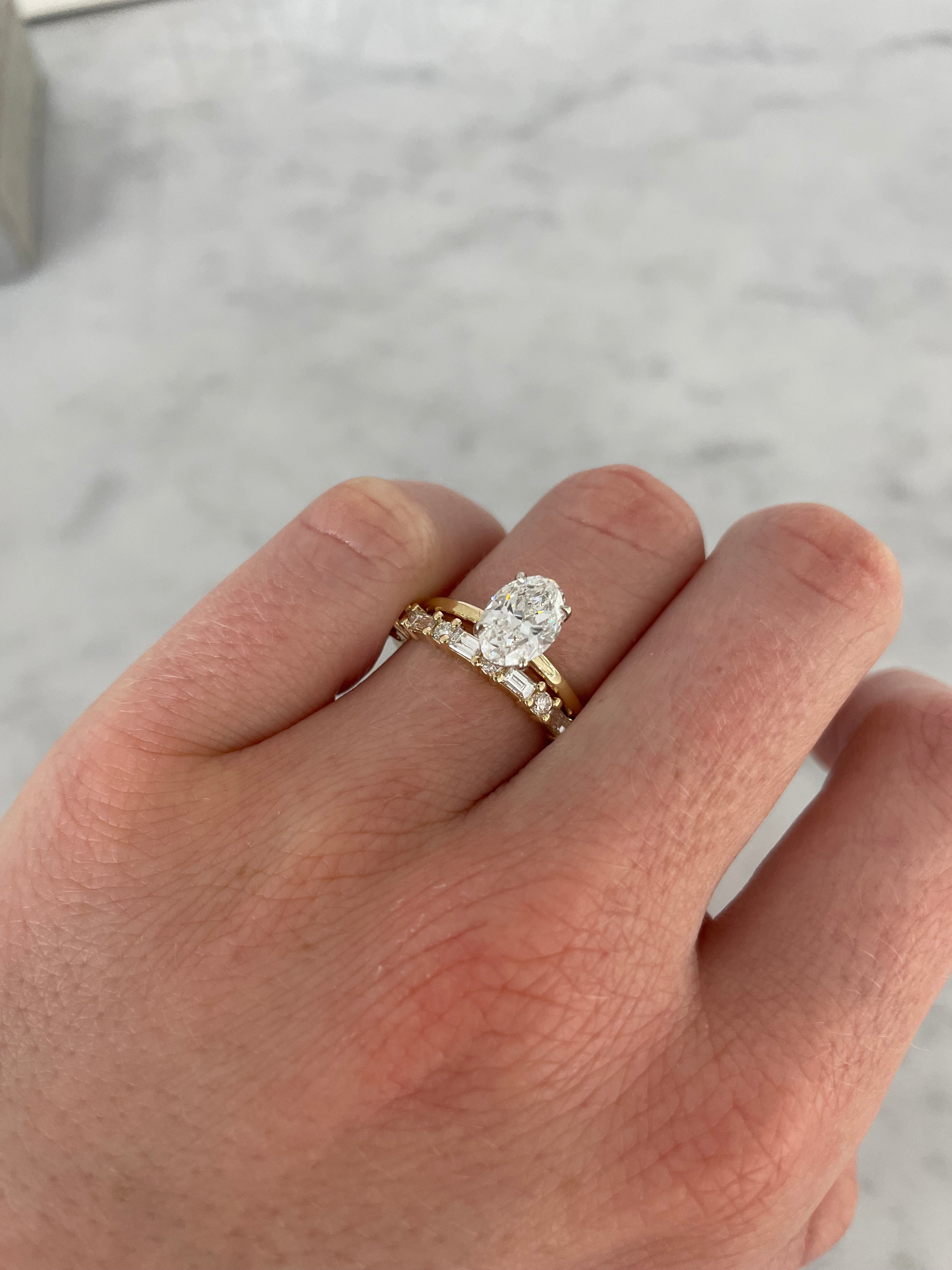 Baguette and Round Diamond Ring