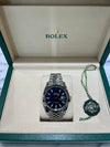 Rolex Datejust 41mm Azzuro Blue, Fluted Bezel and Jubliee bracelet 126334/2026