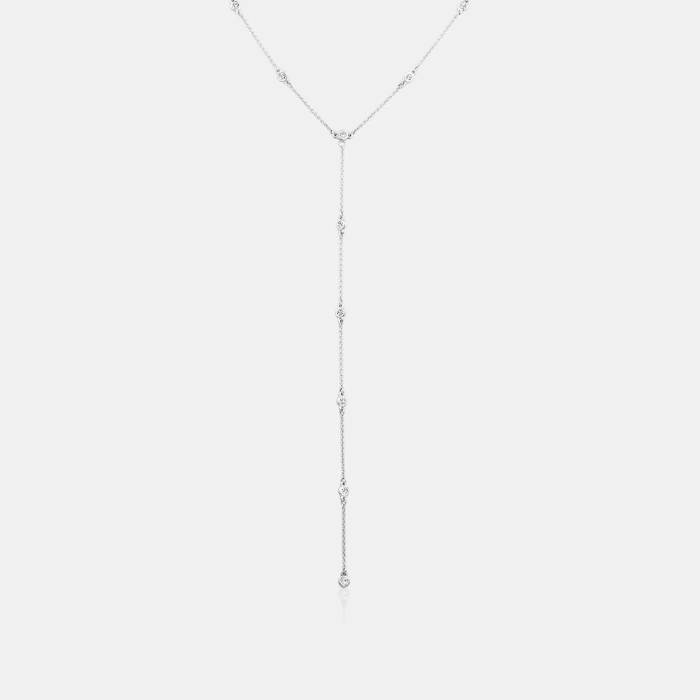 Lab Grown Diamond By the Yard Lariat Necklace