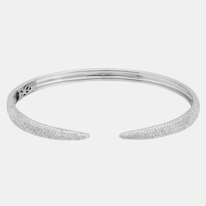 Diamond Claw Cuff - 14K White Gold