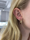 Boucles d'oreilles étoile de David en diamant