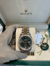 Rolex Datejust 36mm Oystersteel Yellow gold and Diamonds Green Roman Numeral face on Jubliee bracelet 126283RBR/2022