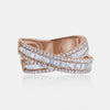 Bague croisée diamant baguette