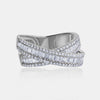 Bague croisée diamant baguette