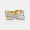 Bague croisée diamant baguette