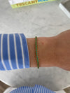 Bracelet d'émeraudes vertes à mi-chemin