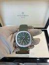 Patek Auqanaut White gold and Green Dial and Strap 42 mm 2021/5168G-010