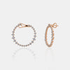 Boucles d'oreilles circulaires à diamants gradués