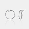 Boucles d'oreilles circulaires à diamants gradués