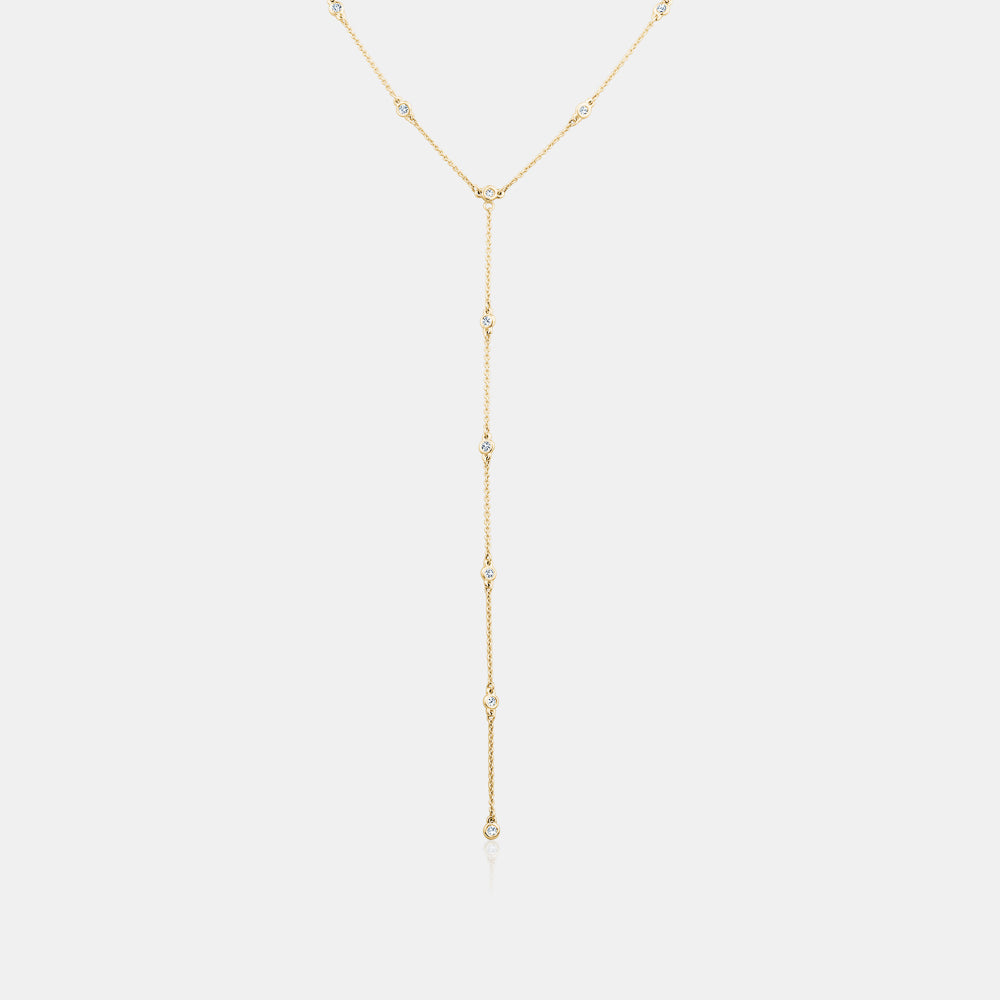 Lab Grown Diamond By the Yard Lariat Necklace