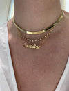 Collier avec nom orné de diamants