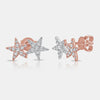 Clous d'oreilles étoile à double diamant