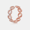 Manchette d'oreille circulaire en diamant