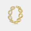 Manchette d'oreille circulaire en diamant