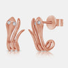 Boucles d'oreilles serpent d'or