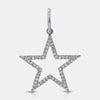 Breloque étoile ouverte en diamant
