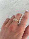 Bague ovale à diamant torsadé