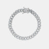 Bracelet à maillons cubains avec diamants