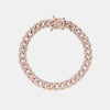 Bracelet à maillons cubains avec diamants