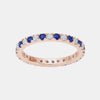 Bague de Diamant & Saphir Bleu