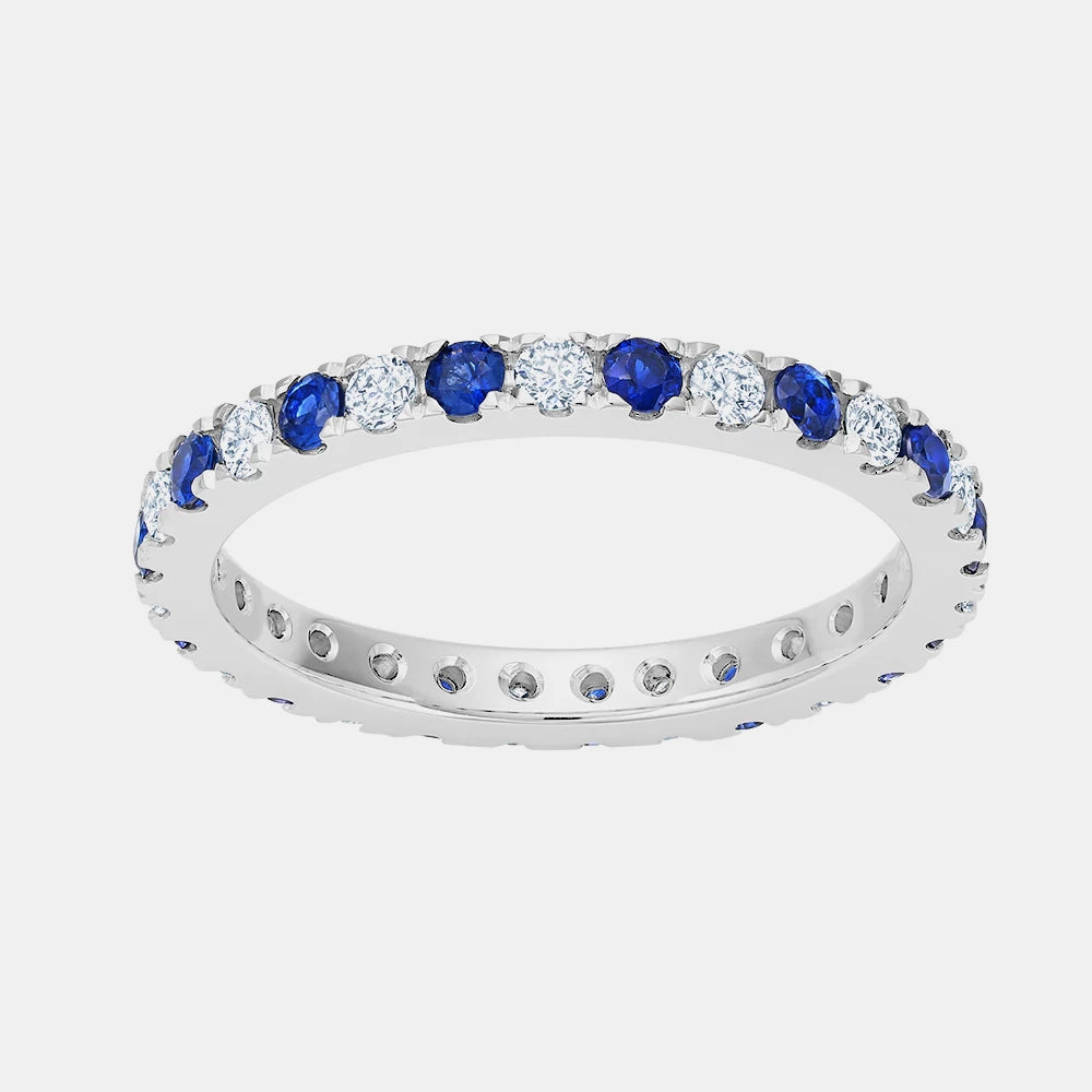 Blue Sapphire Diamond Ring