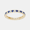 Bague de Diamant & Saphir Bleu
