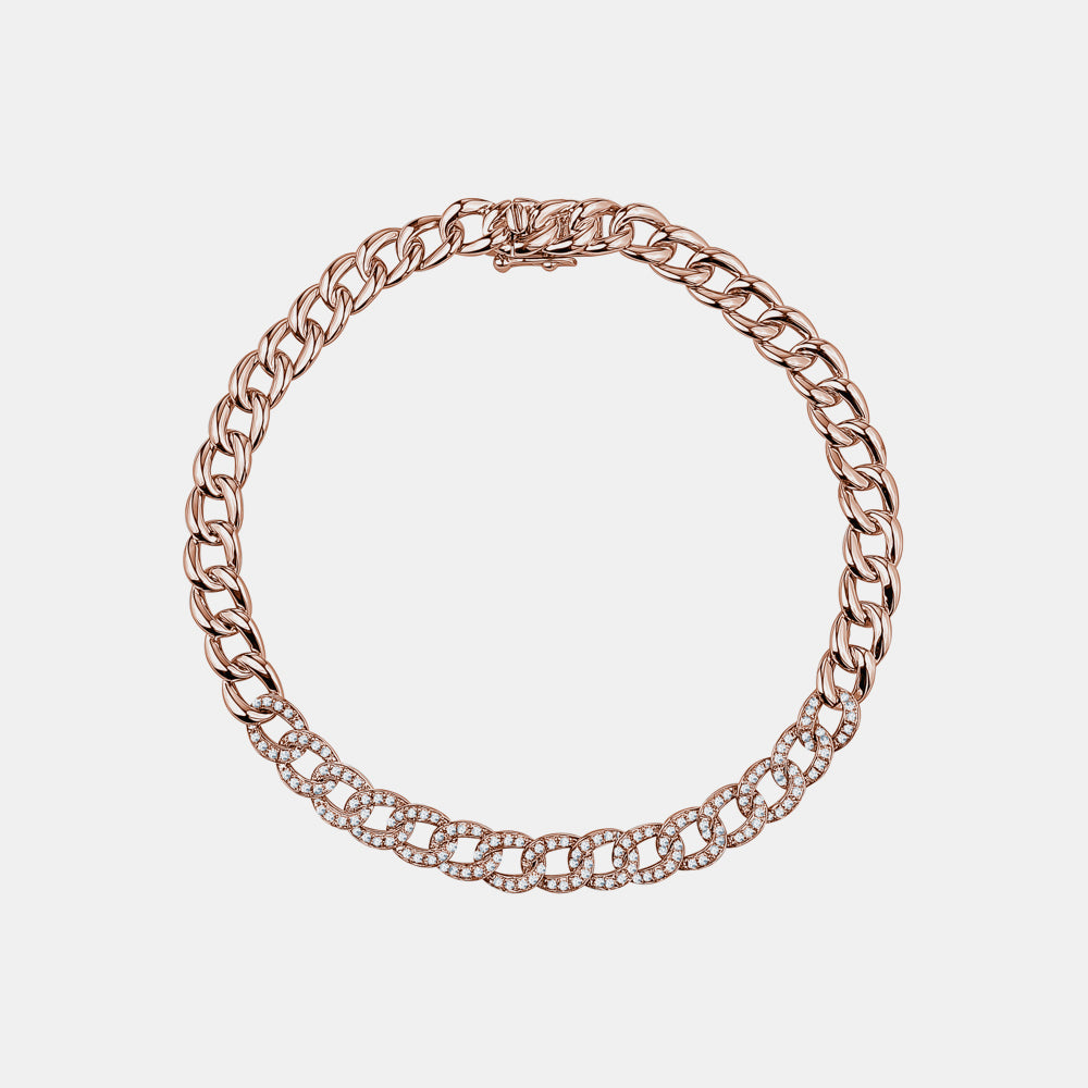 Semi Pavé Miami Cuban Link Bracelet