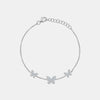 Bracelet papillon à trois diamants