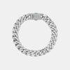 Bracelet à maillons cubains en Miami massif avec fermeture en boîte à diamants