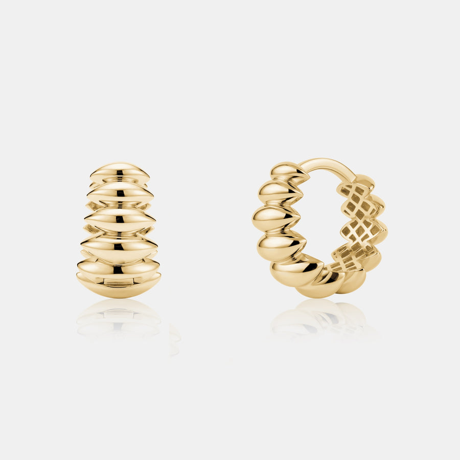 Graduated Spiky Hoops
