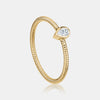 Bezel Pear Diamond Ring