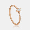 Bezel Pear Diamond Ring