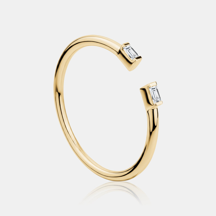 Emerald Open Diamond Stackable Ring