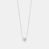 East West Lab Grown Oval Cut Floating Necklace
