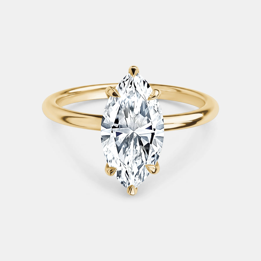 2.50ct Marquise Cut Lab Engagement Ring