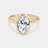2.50ct Oval Cut Bezel Lab Engagement Ring