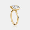 2.00ct Pear and Emerald Cut Bezel Set Lab Engagement Ring