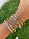 Bracelet en diamant cannelé