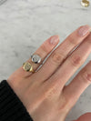 Bague de signet à cœur de diamant