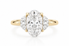 The Oval & Half Moon Trinity Engagement Ring