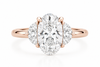 The Oval & Half Moon Trinity Engagement Ring
