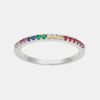 Bague Arc en Ciel Pavé Empilable