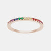 Bague Arc en Ciel Pavé Empilable