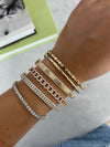 Bracelet en diamant cannelé