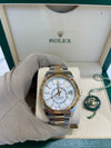 Sky-dweller Two Tone Yellow gold Fluted bezel and White stick dial on Oyster bracelet 42mm 326933/2021