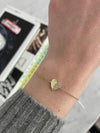 Bracelet demi-pavé avec coeur