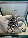 Rolex Datejust 41mm Two Tone Rose Gold Chocolate Dial Jubilee Bracelet Fluted Bezel