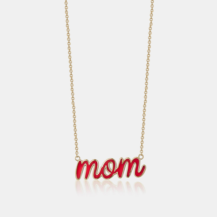 Collier maman en émail personnalisé